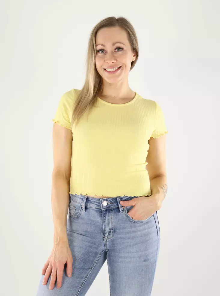 Only ribbed t-shirt short dusky citron - Women's T-shirts - 140782 - 1