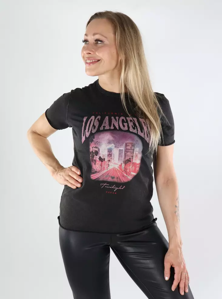 Only women's t-shirt black/Los Angeles - Women's T-shirts - 138872 - 1