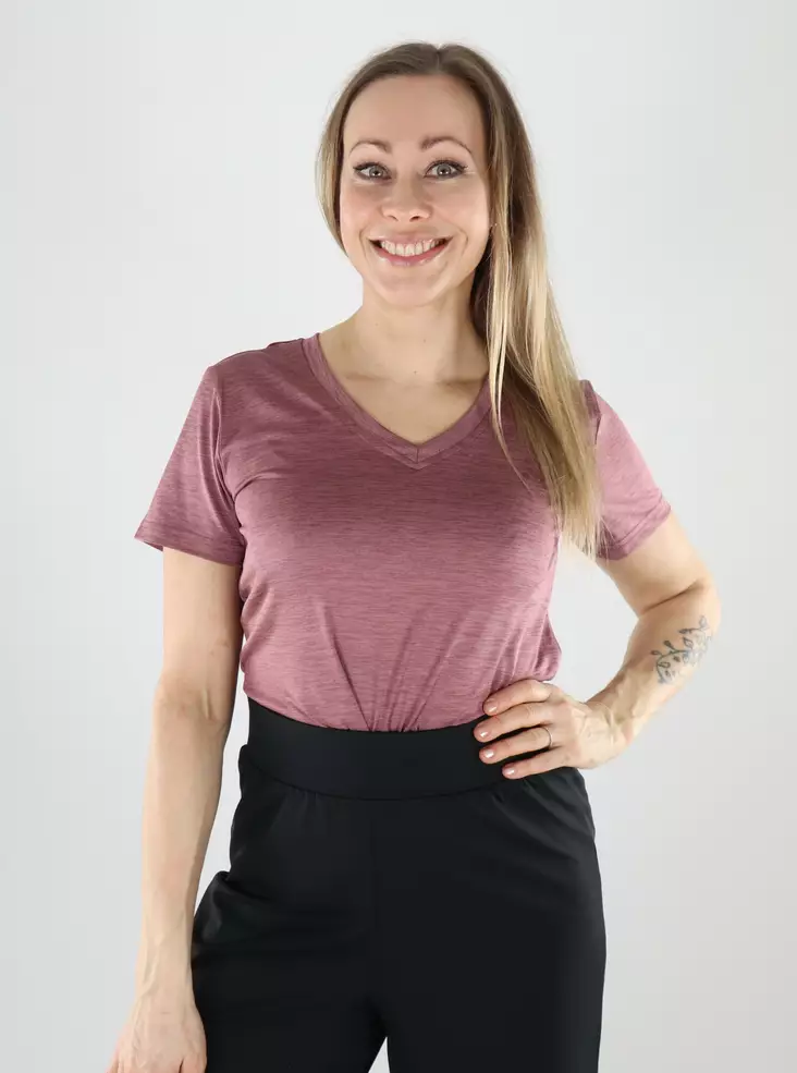 Only Play women's t-shirt ONPCORE Life rose brown - Womens's sports T-shirts - 140152 - 1