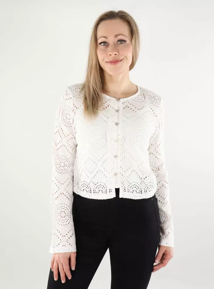 Pieces women's cardigan cloud dancer - Women's knitwear - 138222 - 1