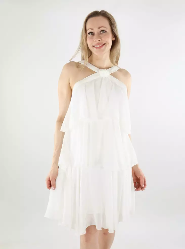 Vero Moda frill hem dress Ruffle Short snow white - Dresses and tunics - 138212 - 1