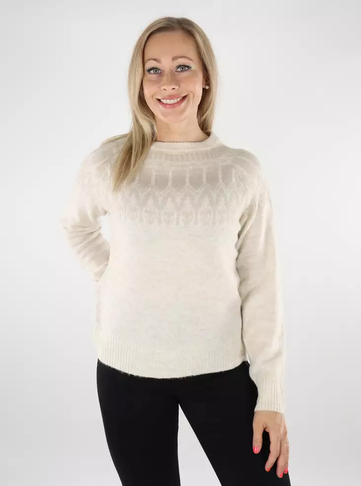 Vero Moda women's sweater Nordic birch/w. silver - Women's knitwear - 136822 - 1