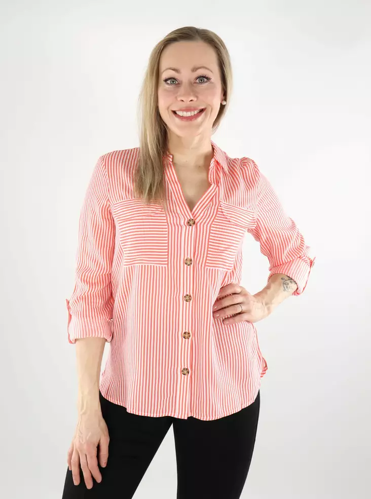 Vero Moda women's striped dress shirt Bumpy Shirt dubarry - Women's shirts and blouses - 137942 - 1