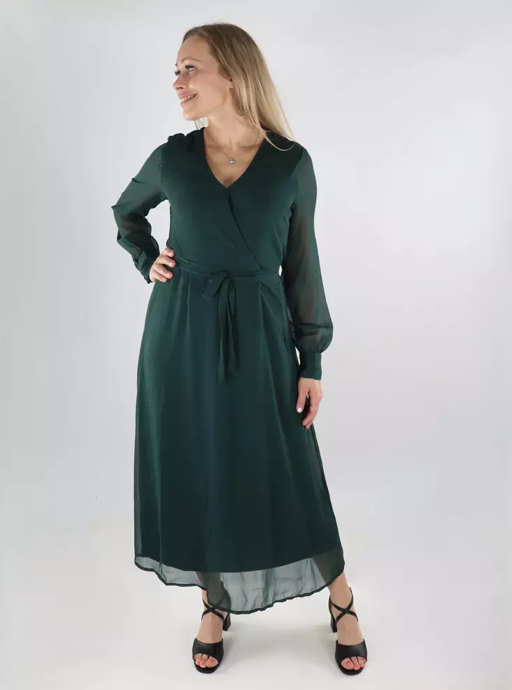Vila dress V-Neck LS Midi scrab - Dresses and tunics - 138942 - 1