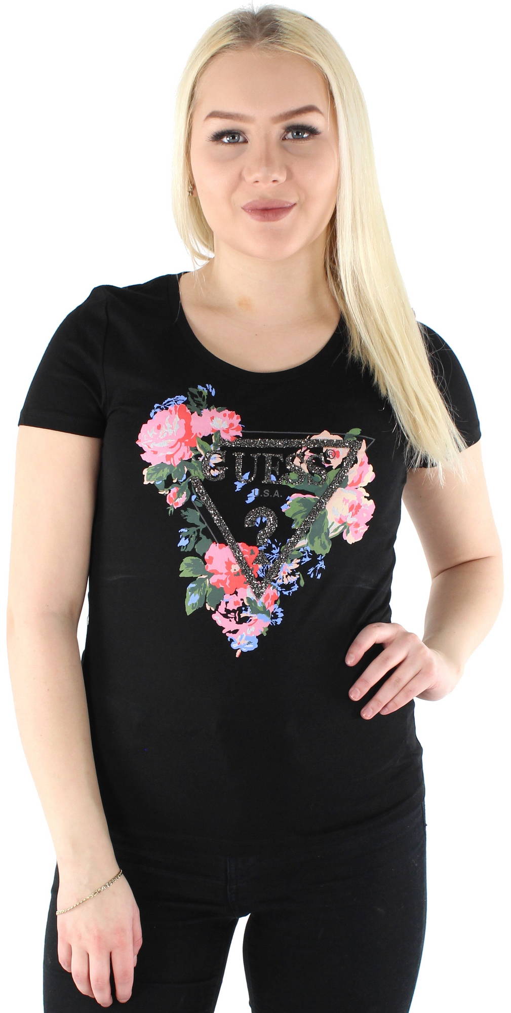guess rose shirt