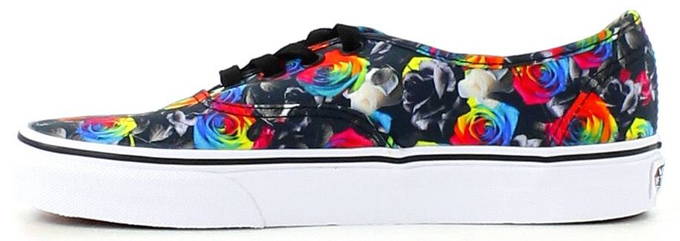 rainbow floral vans