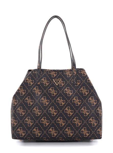 Guess Vikky Tote bag brown logo - Handbags - 134633 - 2