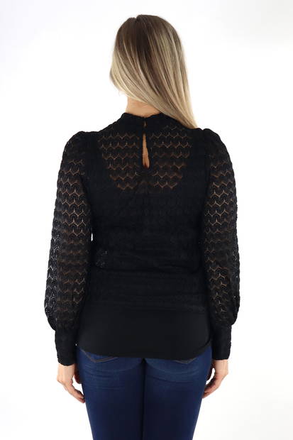 JDY Shirt lace black - Women's long sleeved shirts - 134353 - 2