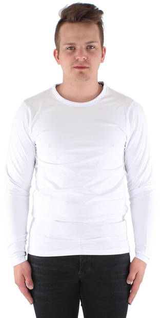 Jack & Jones Shirt Basic O-neck, White - Men's long sleeved shirts - 121243 - 1