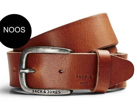 Jack & Jones Men's Leather Belt Paul mocha bisque - Men's belts - 122813 - 1