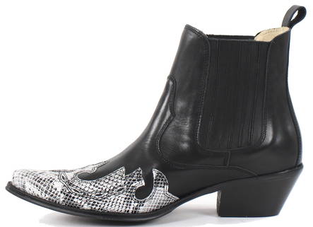 Johnny Bulls Boots 9636, Black/Snake - Cowboy boots - 130213 - 2