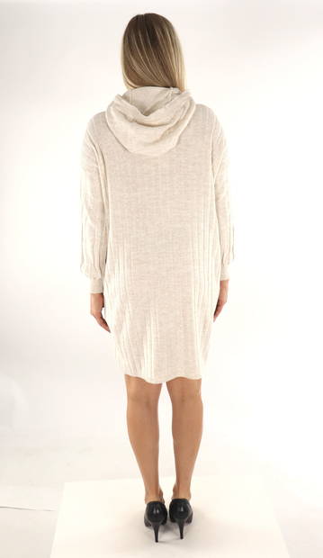 Only Knitted Dress hood pumice stone - Women's knitwear - 134193 - 2