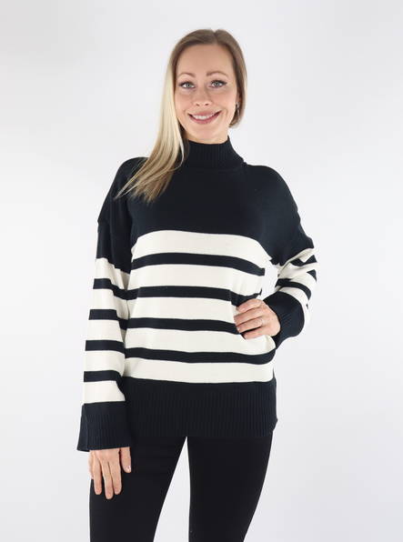 Only Sweater black/cloud dancer - Women's knitwear - 134713 - 1