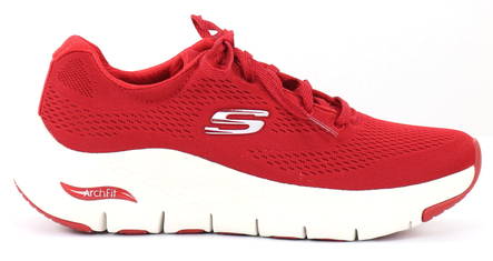 Red skechers trainers discount