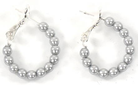 Snö of Sweden Earring Provence silver/light blue - Earrings - 133053 - 1