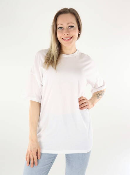 Only women's t-shirt Oversize white - Women's T-shirts - 135953 - 1