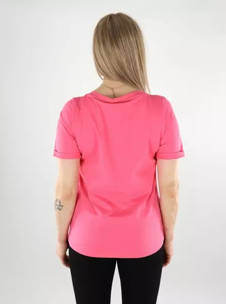 Pieces women's t-shirt V-Neck Solid pink lemonade - Women's T-shirts - 137833 - 2