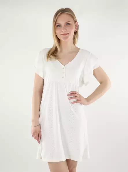 JDY dress V-Neck cloud dancer/flora - Dresses and tunics - 138453 - 1