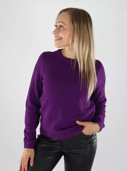 Vila women's sweater O-Neck imperial purple - Women's knitwear - 139133 - 1
