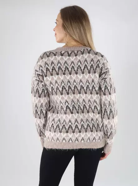 Vila women's sweater O-Neck natural melange/c.dancer - Women's knitwear - 139763 - 2