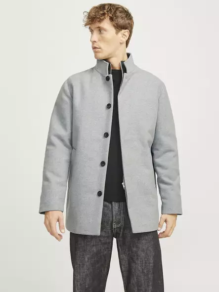 Jack&Jones Wool blend jacket Harrison wool blend light grey - Men's jackets - 139893 - 1