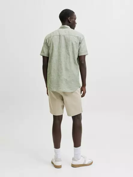 Jack&Jones Men's Short Sleeve Dress Shirt Blusummer laurel wreath - Men's dress shirts - 141113 - 2