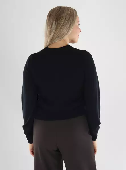 Aware by Vero Moda Cara wool cardigan black - Women's knitwear - 141473 - 2