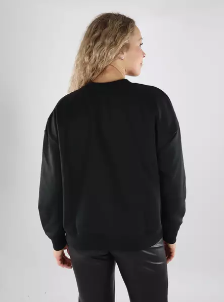 JDY women's sweatshirt black/emb white - Women's hoodies and colleges - 139413 - 2