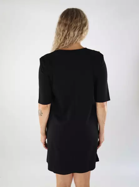 JDY women's stretch dress Button black - Dresses and tunics - 139043 - 2