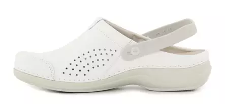 Nursing Care Machine Washable Genuine Leather Work Shoes WG3AP10 Veneza White - Women's work shoes - 114383 - 2