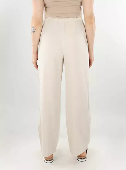 Only linen blend trousers ONLSIESTA MW Linen moonbeam - Women's trousers - 138563 - 2