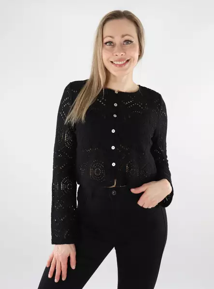 Pieces women's cardigan black - Women's knitwear - 138223 - 1