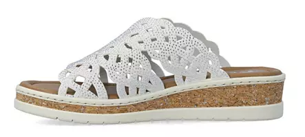 Rieker women's flip-flops V4189-80 white - Rieker mules - 140663 - 2