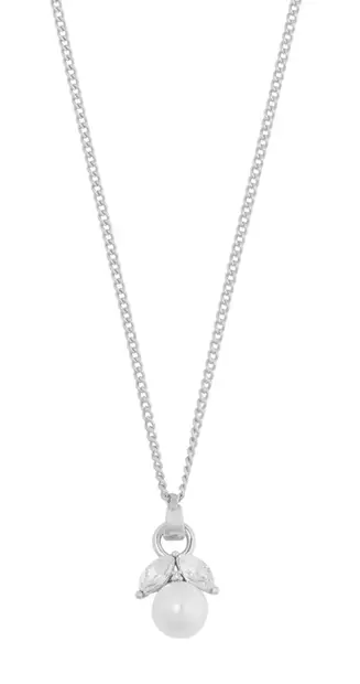 Snö of Sweden Necklace Eira pearl silver/white - Travel bags - 140023 - 1