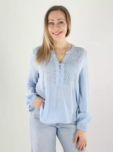 Vero Moda women's shirt EMB Top cashmere blue - Women's long sleeved shirts - 140163 - 1