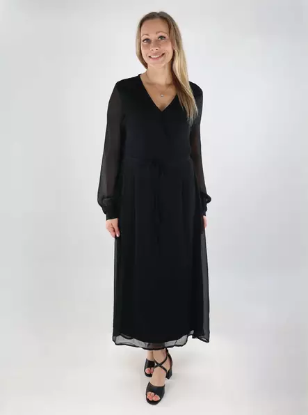 Vila dress V-Neck LS Midi black - Dresses and tunics - 138943 - 1