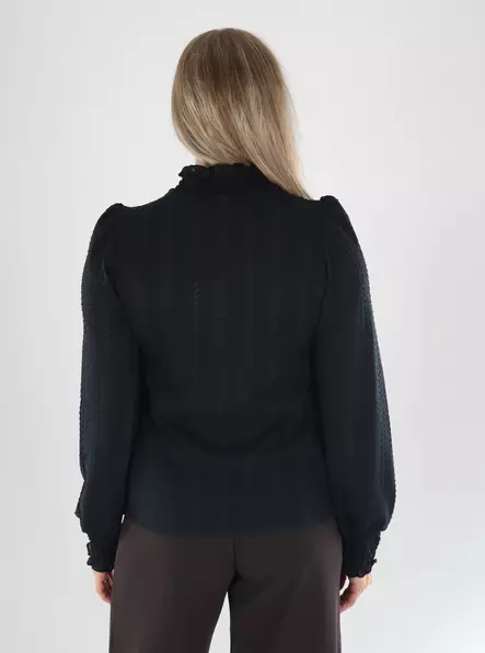 Vila Shirt L/S SMOCK TOP black beauty - Women's long sleeved shirts - 141533 - 2