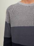 Jack&Jones Sweater Pannel navy blazer - Men's knitwear - 132163 - 3