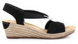 Rieker Wedge Sandals 624H6-00, Black - Rieker women`s sandals - 128623 - 1