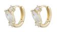 Snö of Sweden Earrings Meadow small gold/clear - Earrings - 133043 - 1