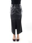 Vila midi-length faux leather skirt black - Skirts - 134933 - 1