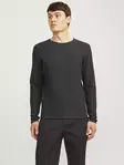 Jack&Jones men's cotton sweater Cooper dark grey - Men's knitwear - 137283 - 1