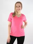 Pieces women's t-shirt V-Neck Solid pink lemonade - Women's T-shirts - 137833 - 1