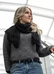Veniz pleated scarf 62710 black - Women's scarfs - 138313 - 1