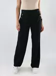 Only women's wide-leg trousers black/horn butto - Women's trousers - 139203 - 1