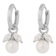 Snö of Sweden Earrings Eira pearl silver/white - Earrings - 140013 - 2