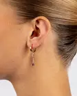 Snö of Sweden Earrings Trinity chain pendant ring gold/mix pink - Earrings - 141613 - 2
