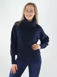 Only Sweater ONLOLIVIA LR ROLL NECK Night Sky - Women's knitwear - 141803 - 1