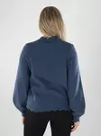 Vila Knitted Top VINIKOLINA O-NECK L/S – Vintage Indigo/Melange - Women's knitwear - 141873 - 2