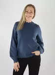 Vila Knitted Top VINIKOLINA O-NECK L/S – Vintage Indigo/Melange - Women's knitwear - 141873 - 1